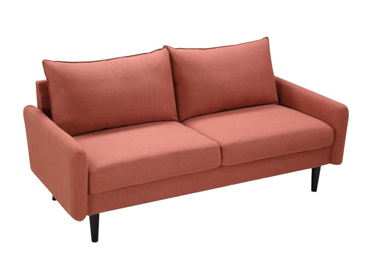 Vente-unique 3SitzerSofa HALIA Stoff Terrakotta  