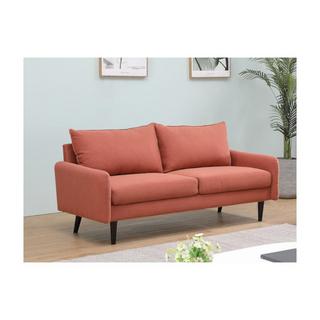 Vente-unique 3SitzerSofa HALIA Stoff Terrakotta  