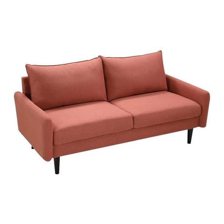 Vente-unique 3SitzerSofa HALIA Stoff Terrakotta  