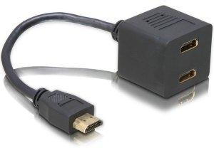 DeLock  DeLOCK Adapter HDMI male to 2x HDMI female 0,2 m HDMI Type A (Standard) 2 x HDMI 