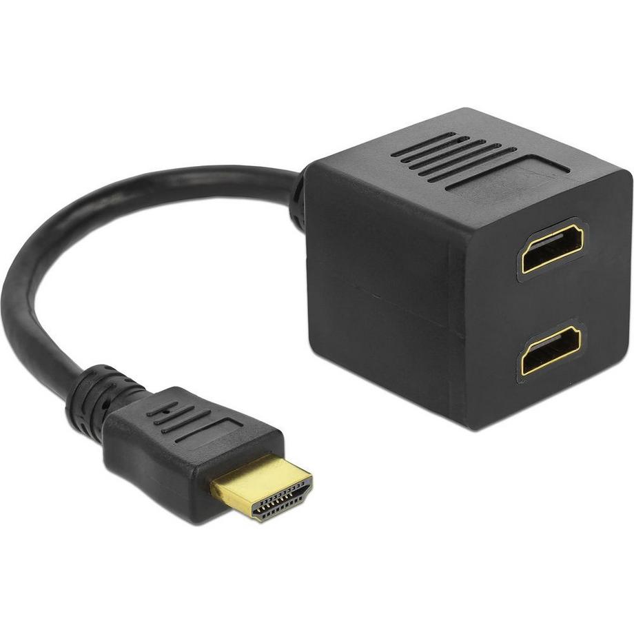 DeLock  DeLOCK Adapter HDMI male to 2x HDMI female cavo HDMI 0,2 m HDMI tipo A (Standard) 2 x HDMI 