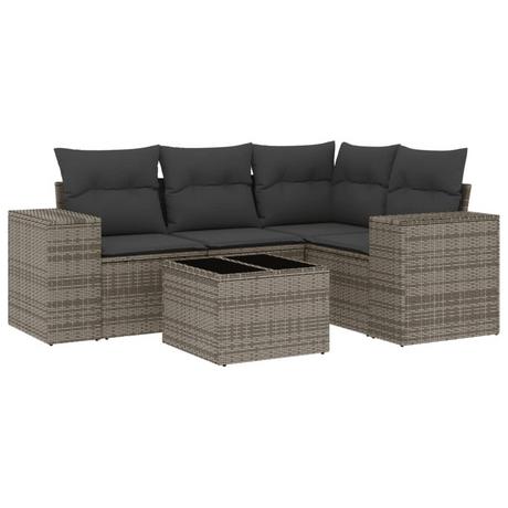 VidaXL set divano da giardino Polirattan  