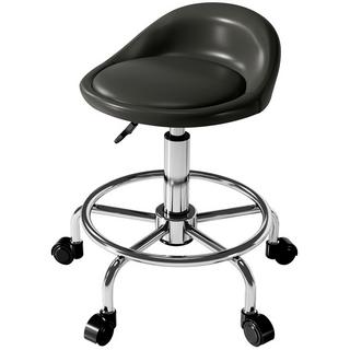 Northio Tabouret roulant réglable en hauteur avec dossier tabouret pivotant 59-75 cm tabouret de travail tabouret rotatif à 360° tabouret de bureau pour bureau salon massage spa noir Aosom  
