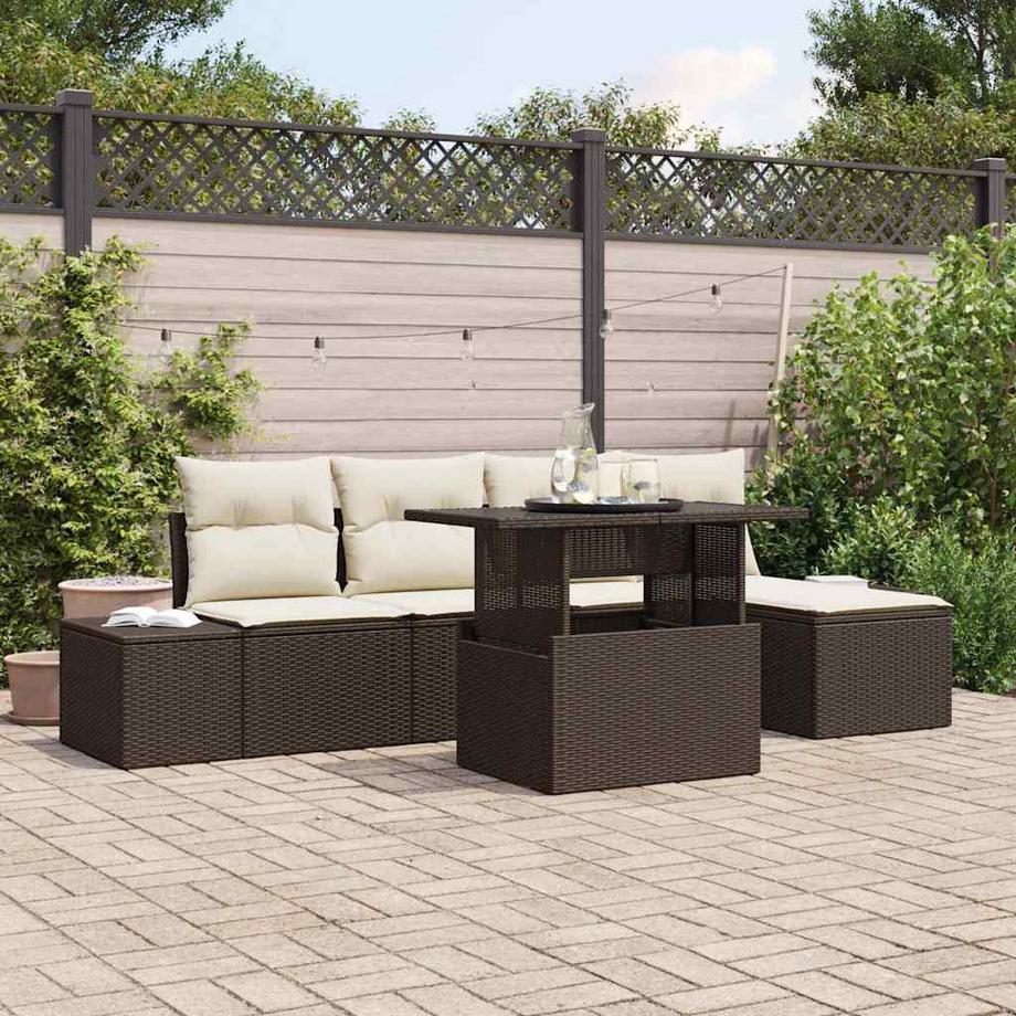 VidaXL Ensemble de canapé de jardin poly rattan  