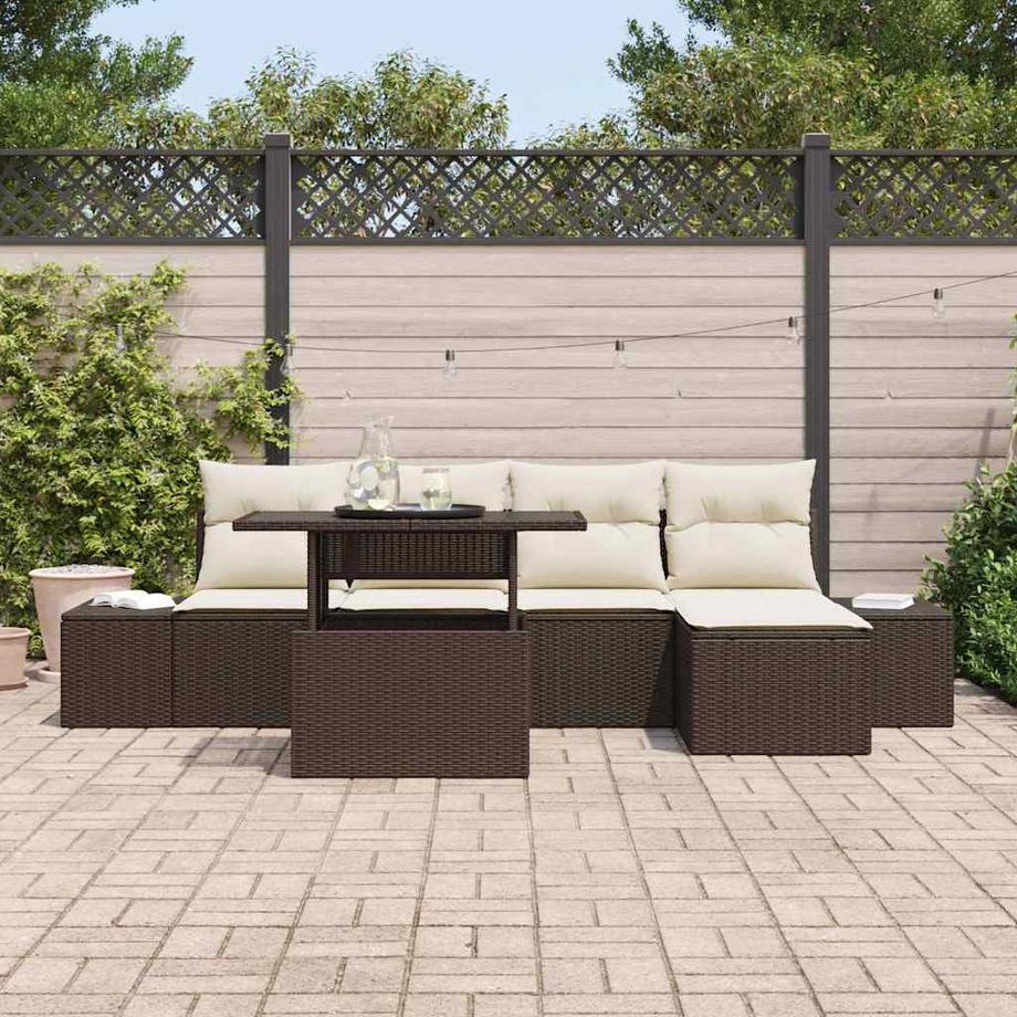 VidaXL Ensemble de canapé de jardin poly rattan  