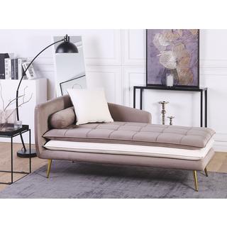 Beliani Chaise longue côté gauche en Velours Moderne GONESSE  