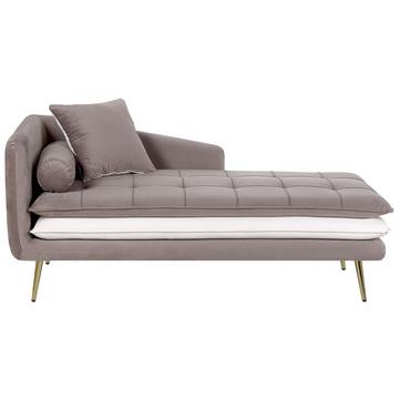 Chaise longue côté gauche en Velours Moderne GONESSE