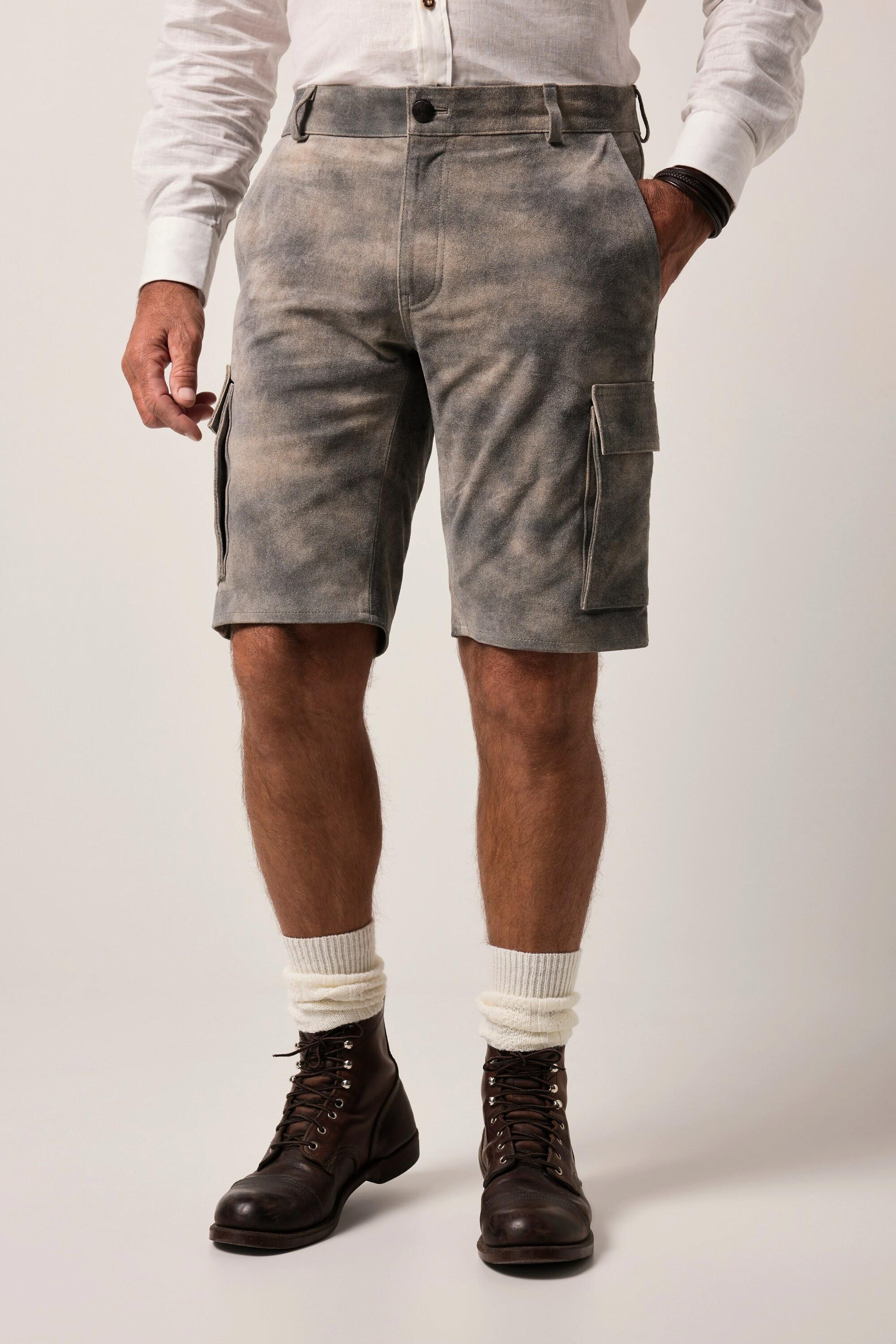 JP1880 Leder Bermuda Cargoshorts Regular Fit  