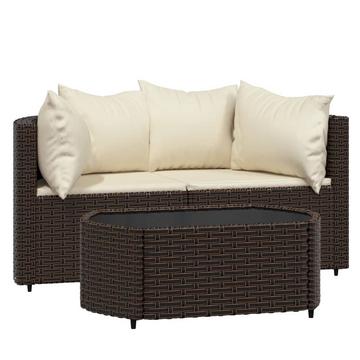 Garten lounge set poly-rattan