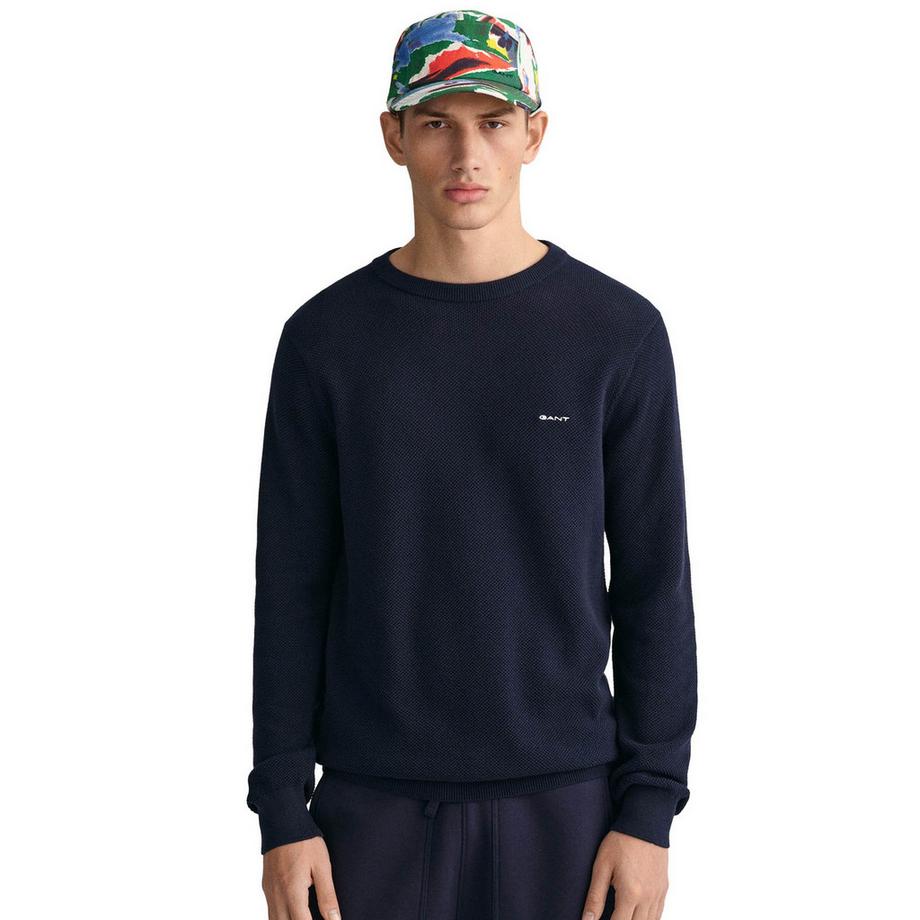 GANT Baumwoll Piqué Rundhals Pullover  
