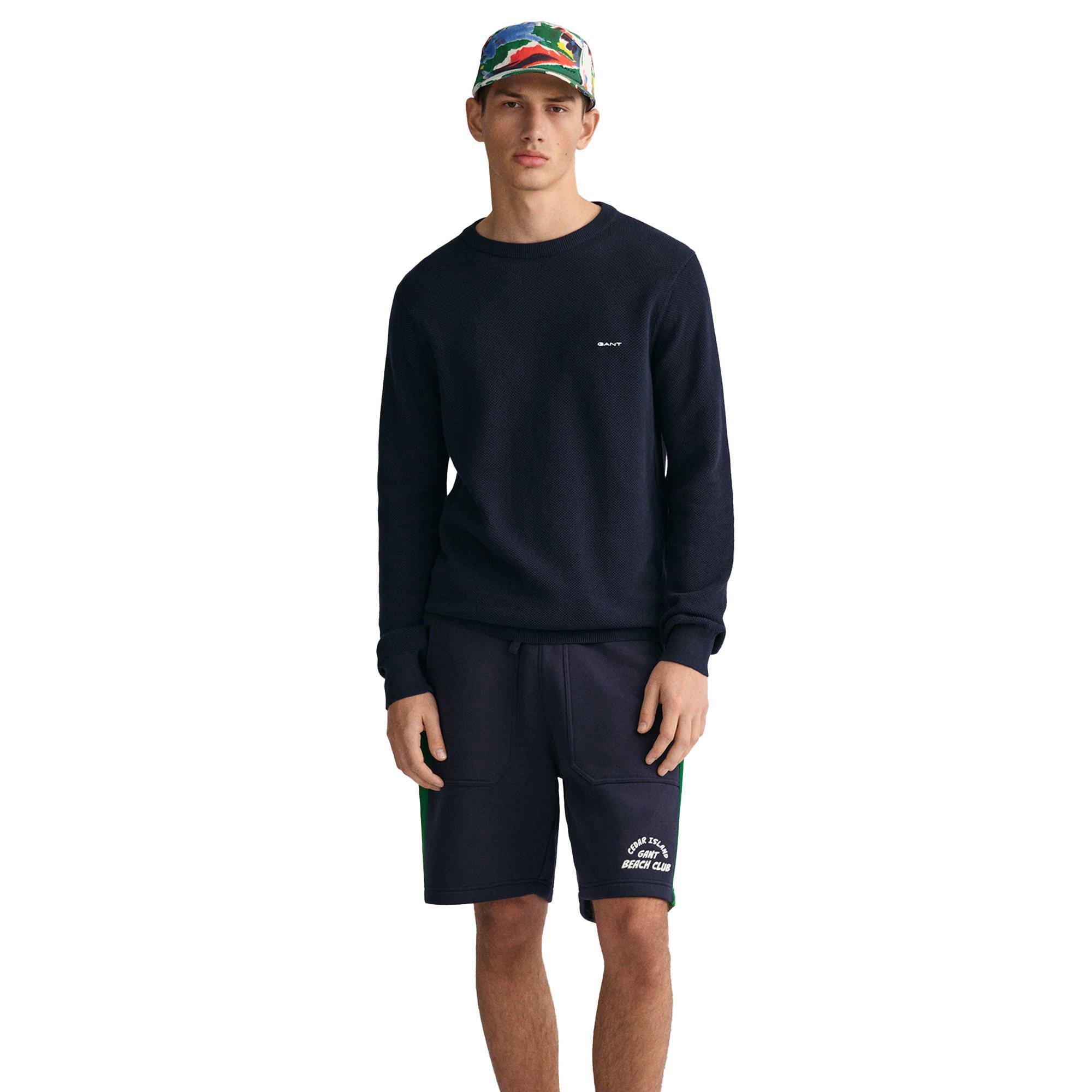 GANT Baumwoll Piqué Rundhals Pullover  
