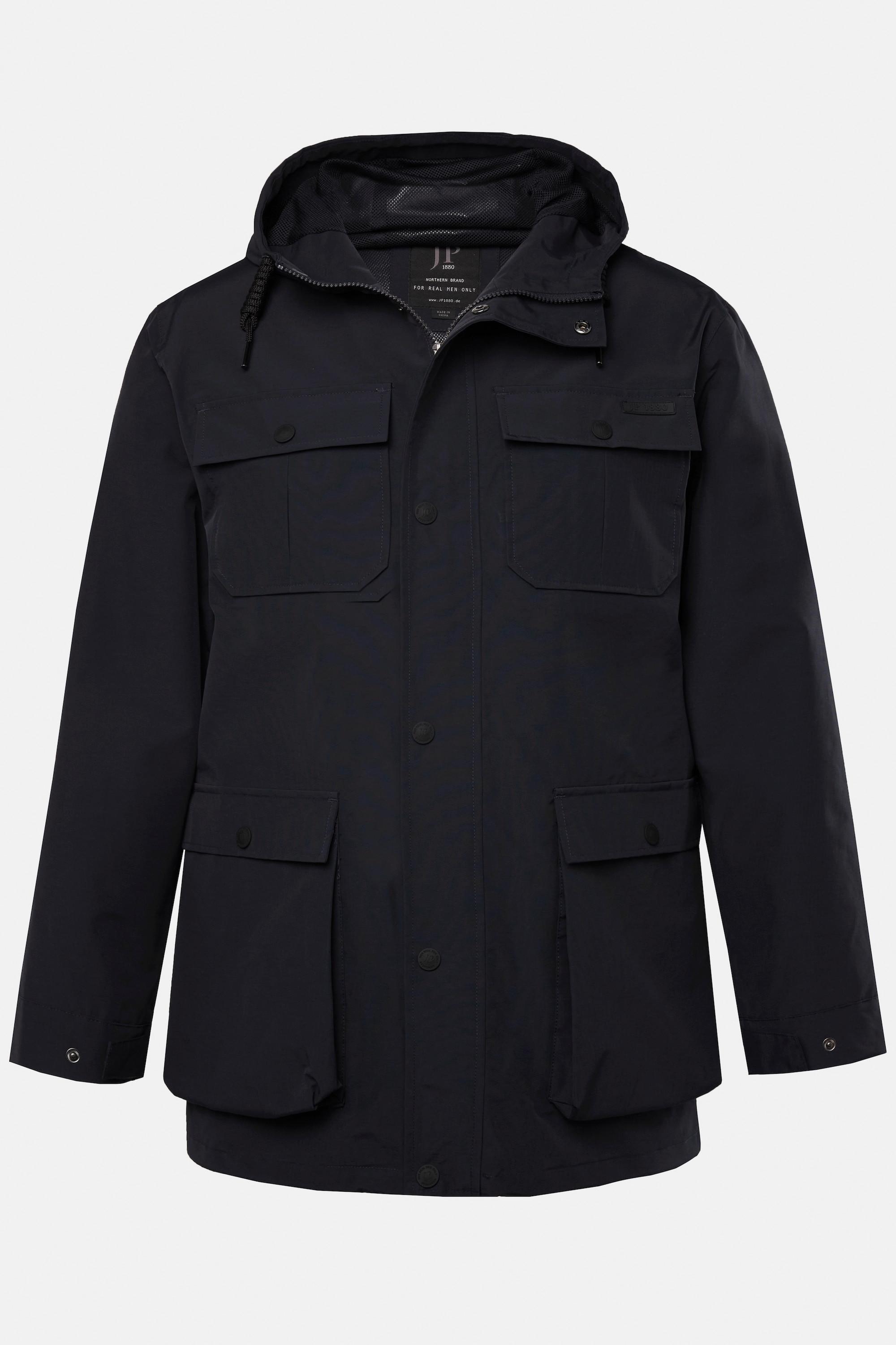 JP1880 Wasserdichte Kapuzen Regenjacke Verdeckter Zipper  