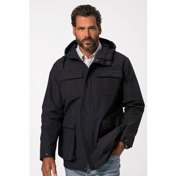 Regenjacke, wasserdicht, Kapuze, verdeckter Zipper