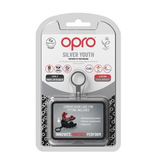 OPRO  OPRO Self-Fit  Junior Silver - Red/Dark Blue 