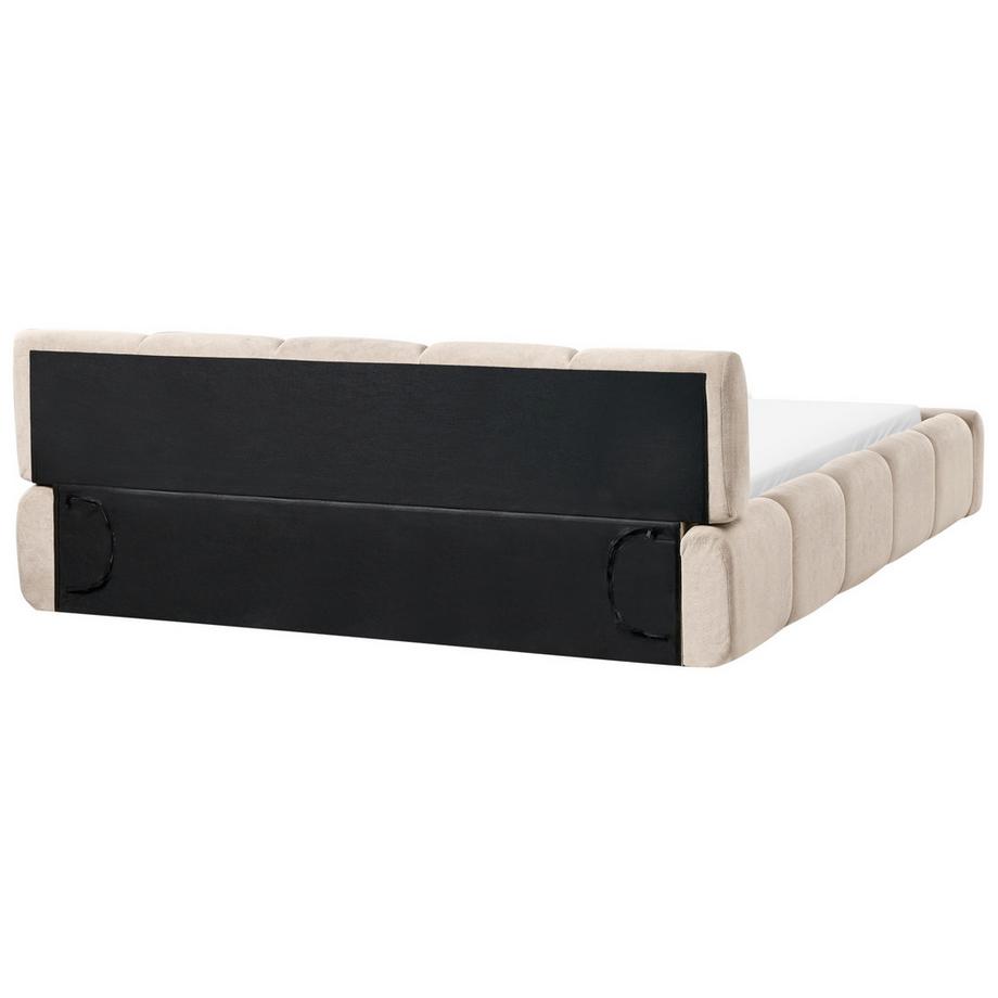 Beliani Lit avec sommier en Tissu  ORVILLE  