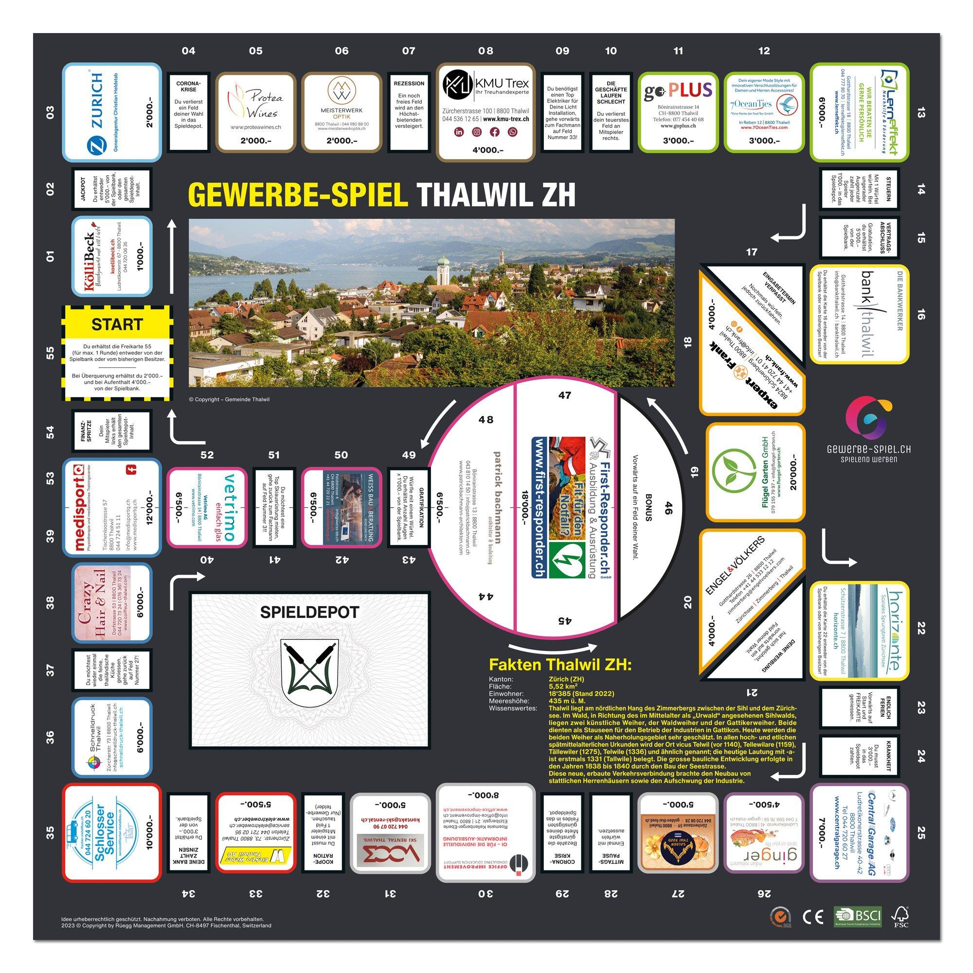 GEWERBE-SPIEL  Brettspiel THALWIL ZH (Deutsch) 