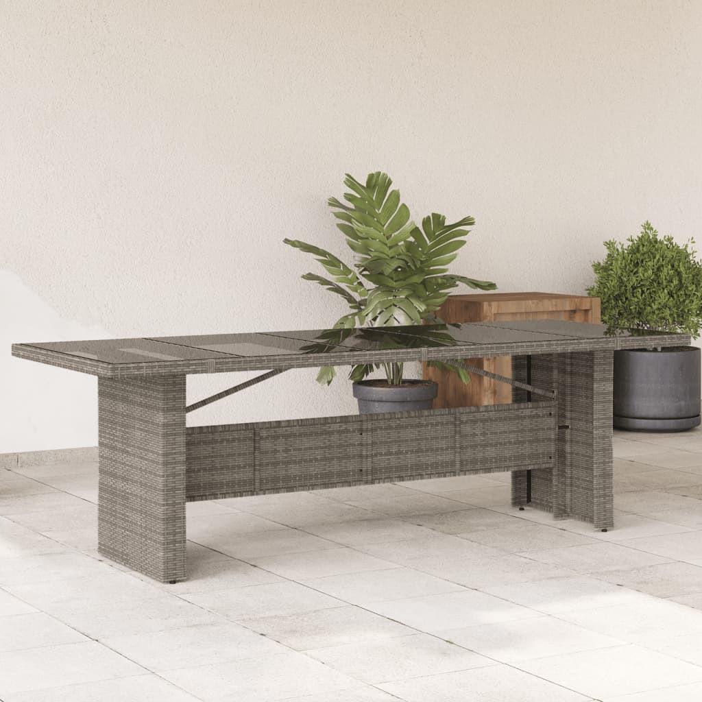 VidaXL Table de jardin rotin synthétique  