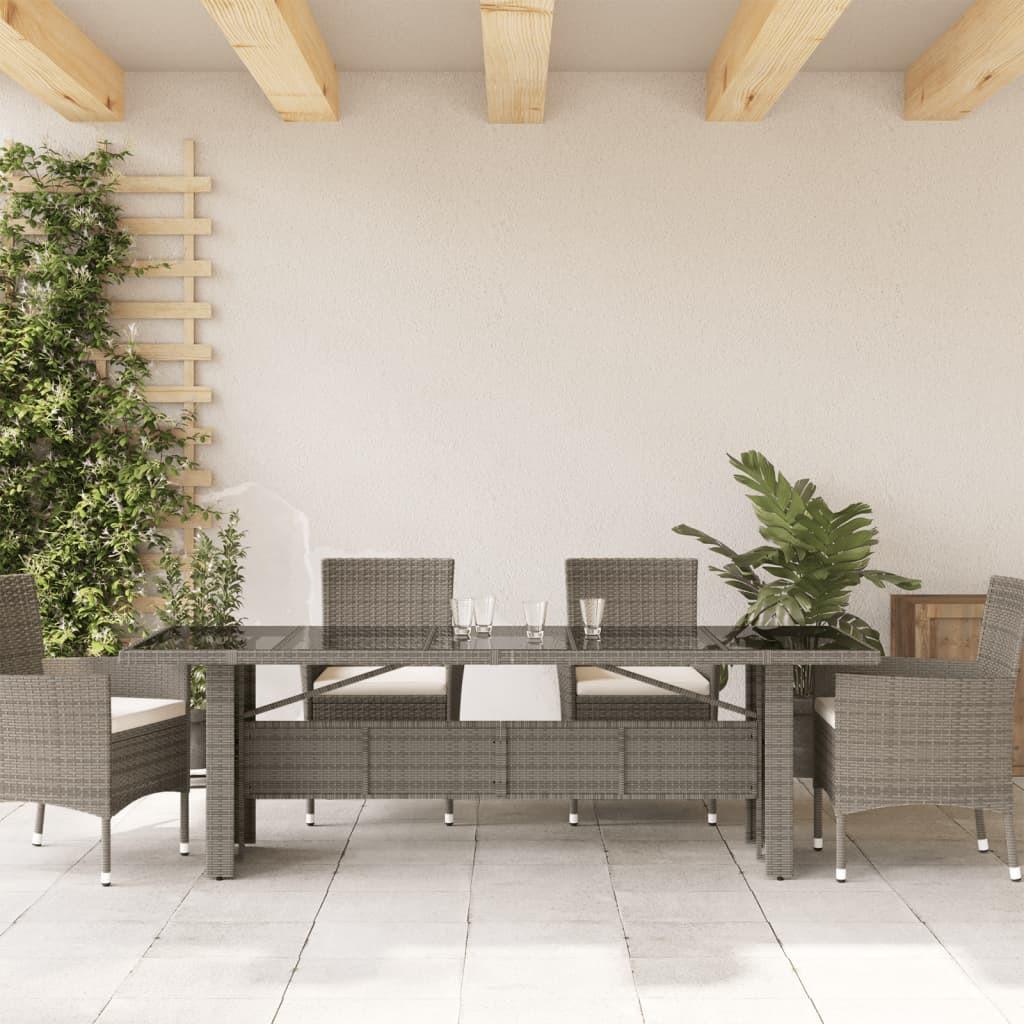 VidaXL Table de jardin rotin synthétique  