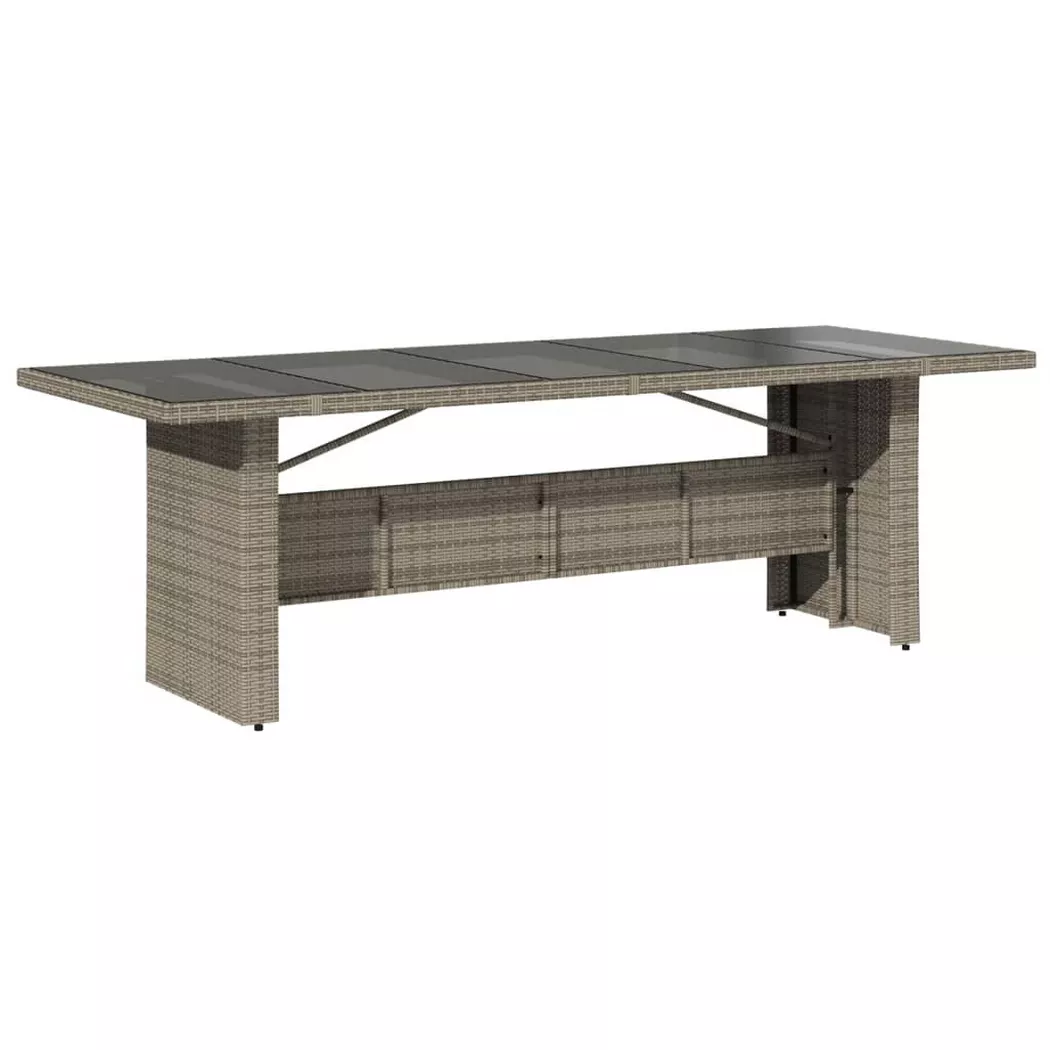 VidaXL - Table de jardin rotin synthétique, One Size, Gris