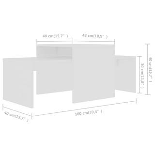 VidaXL Table basse bois d'ingénierie  