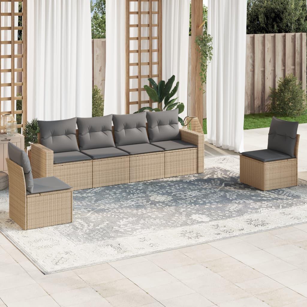 VidaXL set divano da giardino Polirattan  