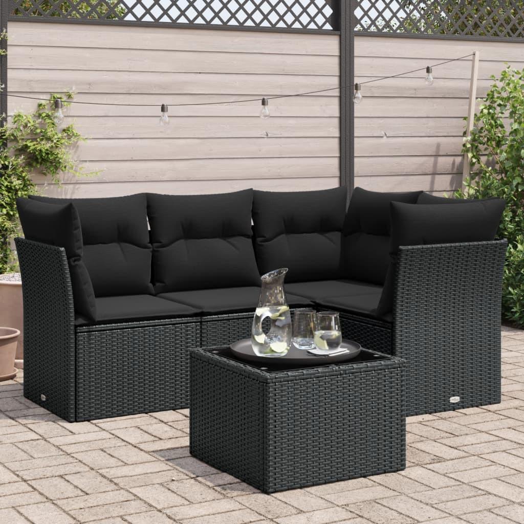 VidaXL set divano da giardino Polirattan  