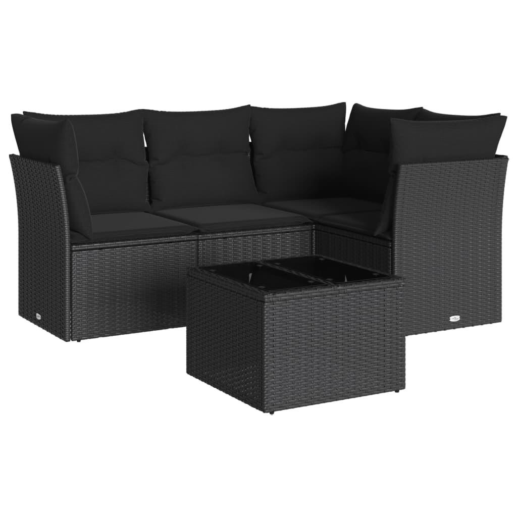 VidaXL set divano da giardino Polirattan  