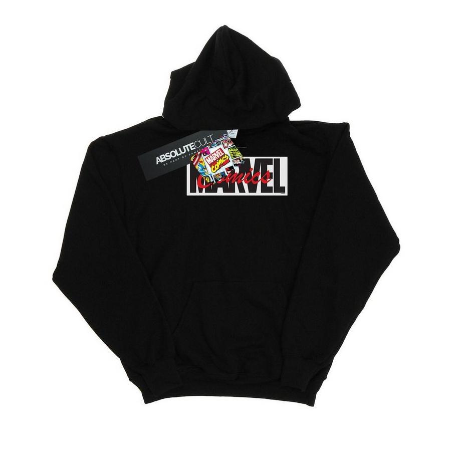 MARVEL Comics Logo Felpa con Cappuccio  