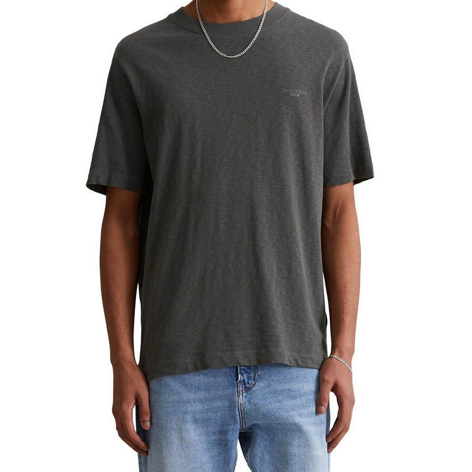 Marc O'Polo Denim T-shirt  Pack de 1 Confortable à porter-T-Shirt, SSL, Logo Print, Reg  