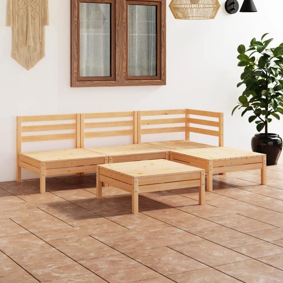 VidaXL Mobilier de jardin bois  