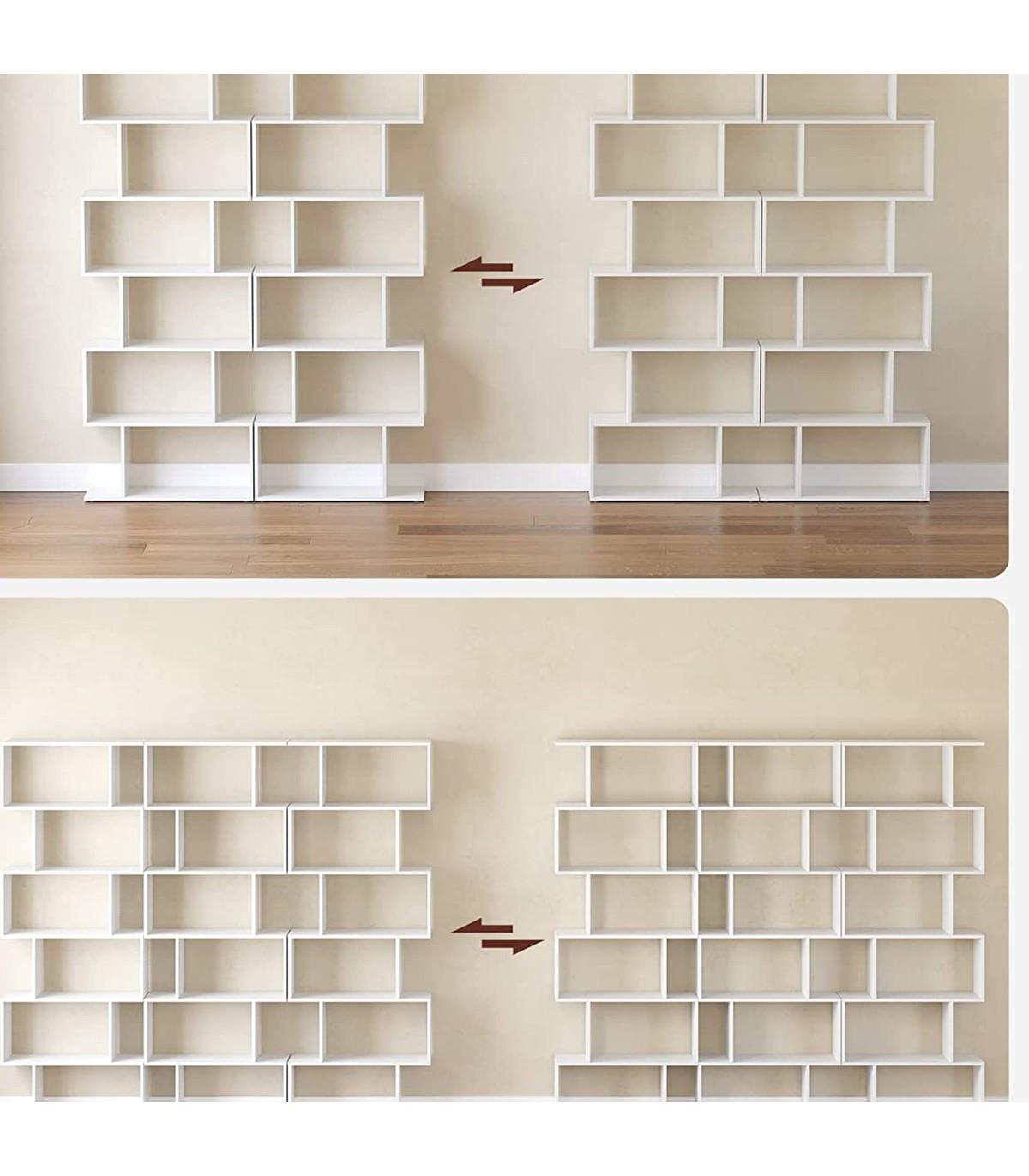 Calicosy Bibliothèque blanche à 6 niveaux  