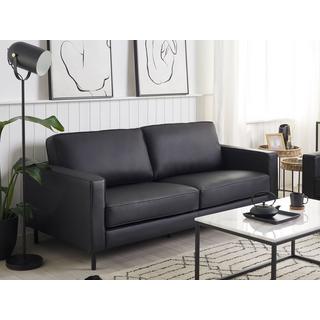 Beliani 3 Sitzer Sofa aus Echtleder Modern SAVALEN  