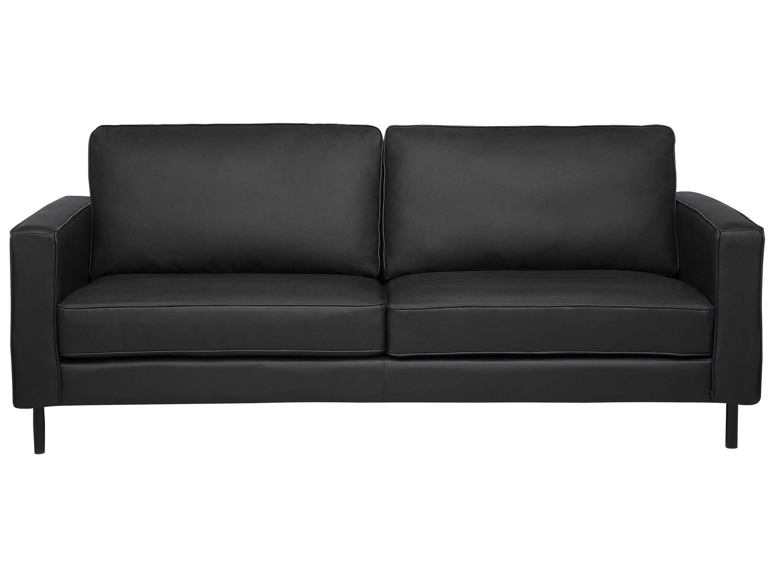 Beliani 3 Sitzer Sofa aus Echtleder Modern SAVALEN  