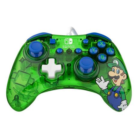 pdp  Rock Candy: Luigi Lime Blu, Verde, Translucent USB Gamepad Analogico/Digitale Nintendo Switch, Nintendo Switch Lite, Nintendo Switch OLED 