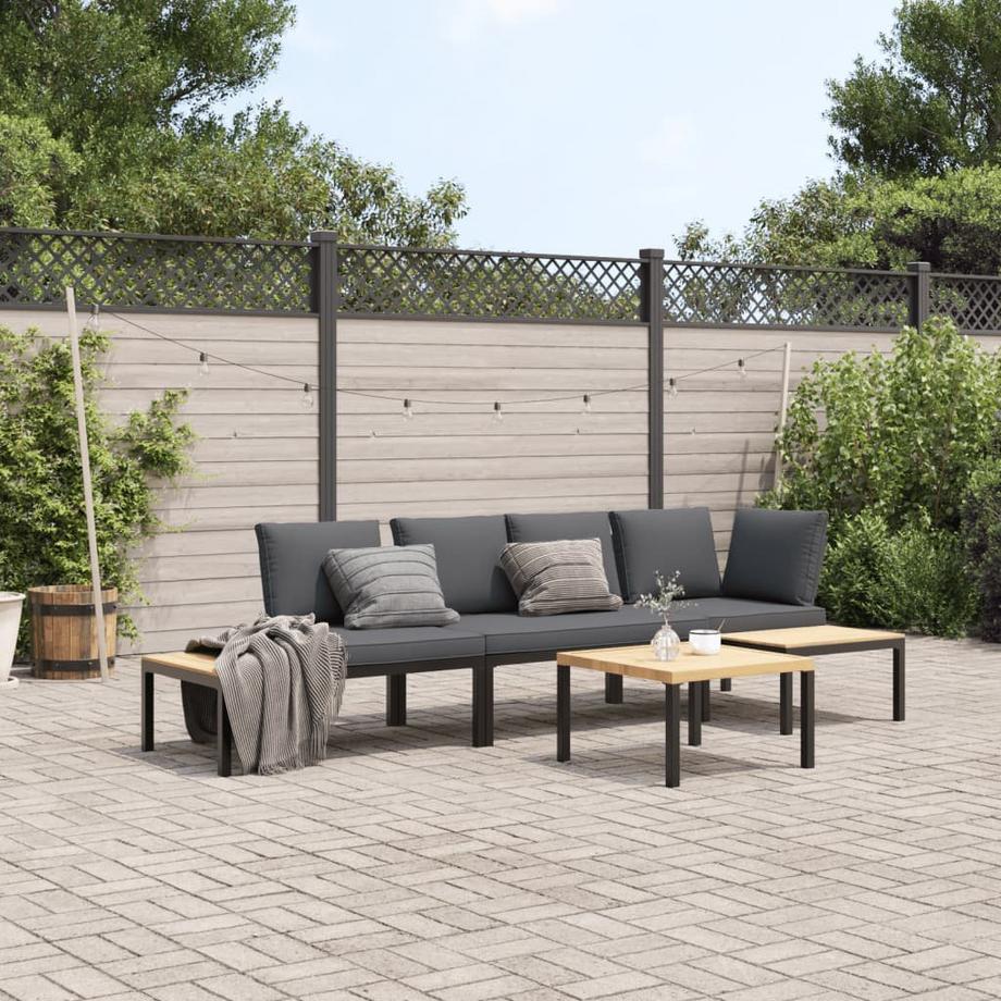VidaXL Salon de jardin aluminium  