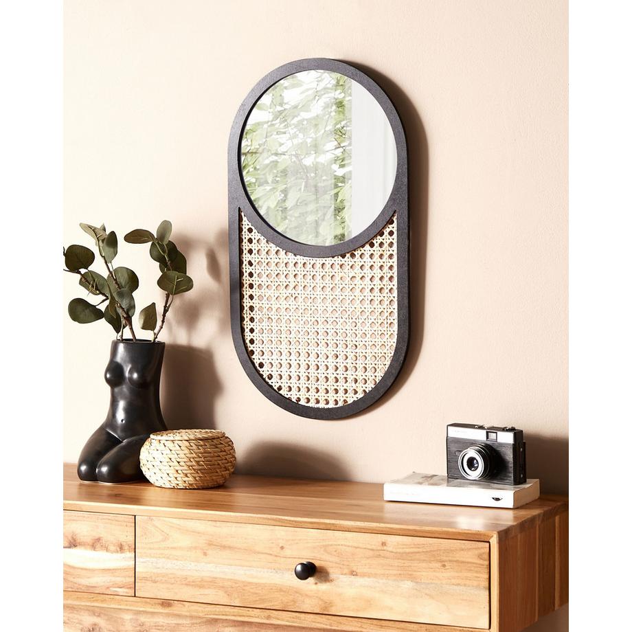 Beliani Specchio en Rattan Boho BALEAL  