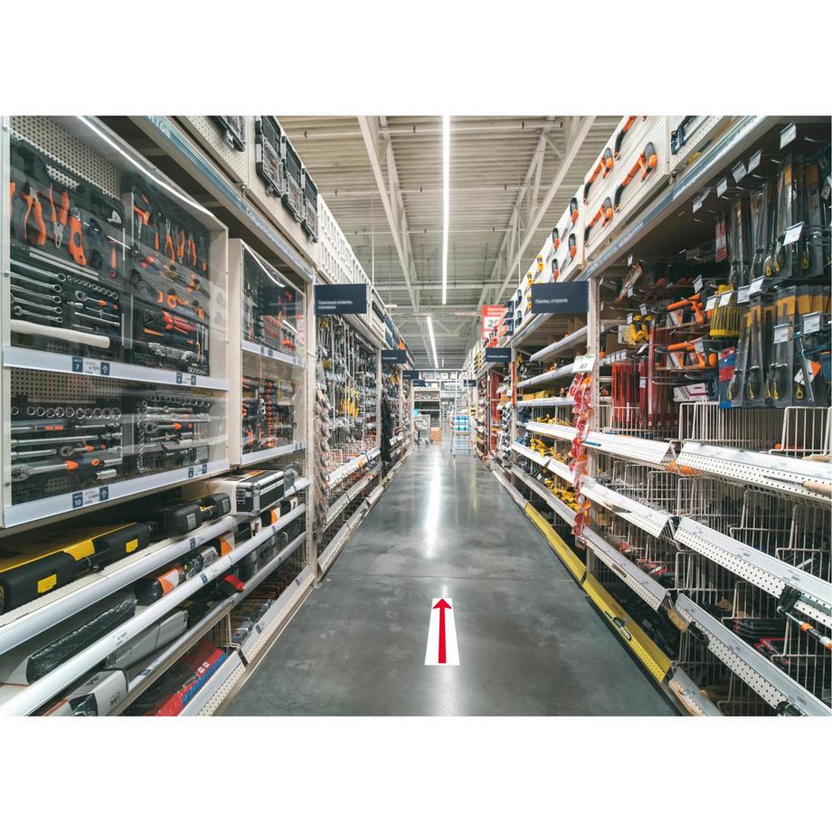 Exacompta Bande de sol PVC adhésive antidérapante flèche 30 x 10 cm  