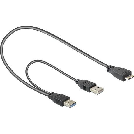 DeLock  82909 cavo USB 0,2 m USB 3.2 Gen 1 (3.1 Gen 1) USB A Micro-USB B Grigio 