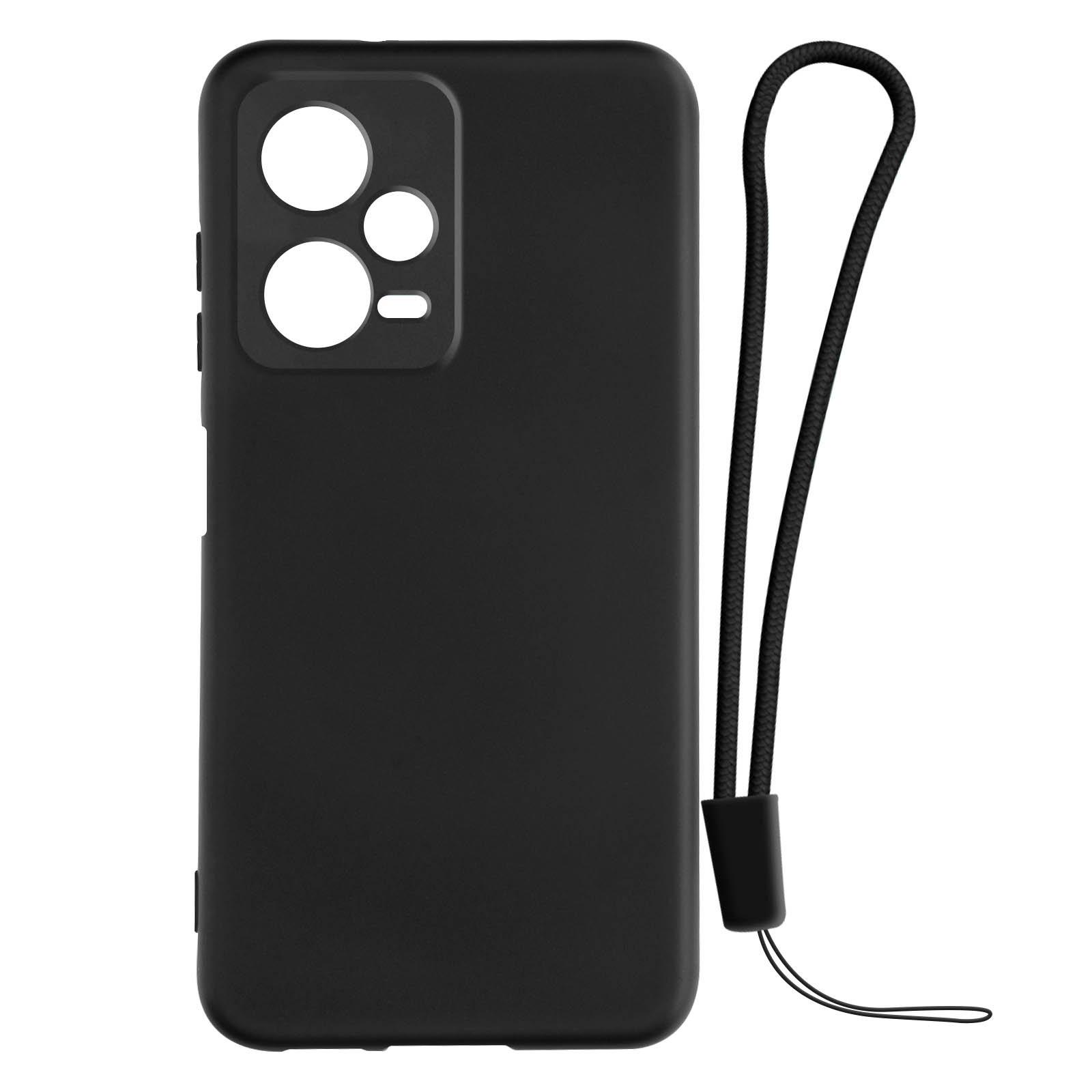 Avizar  Cover Redmi Note 12 Pro 5G silicone nera 