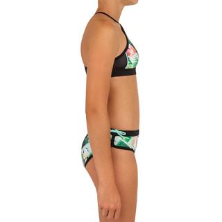 DECATHLON Bustier Surfing Bikini-Oberteil Baha 900 Shibo Mädchen Schwarz  