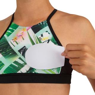 DECATHLON Bustier Surfing Bikini-Oberteil Baha 900 Shibo Mädchen Schwarz  