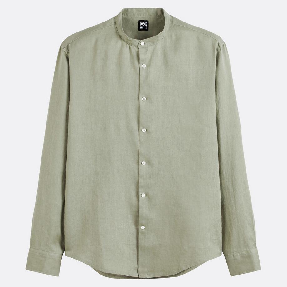 La Redoute Collections Signature Gerades Leinenhemd Stehkragen  