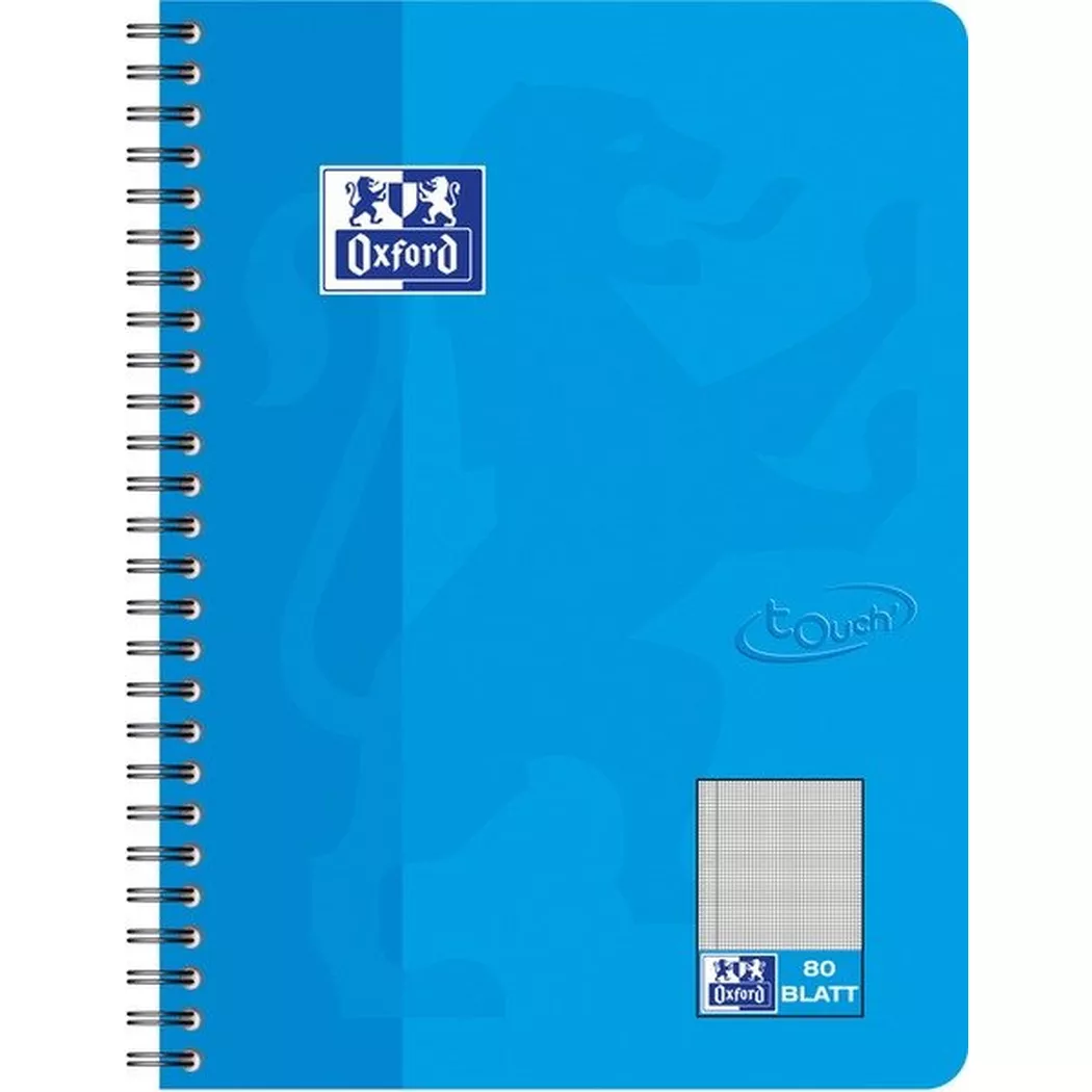 Oxford Collegeblock Touch, B5, kariert, 80 Blatt, meerblau