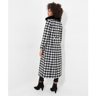 Joe Browns  Manteau Carreaux Pied-de-Poule Col Fausse Fourrure 