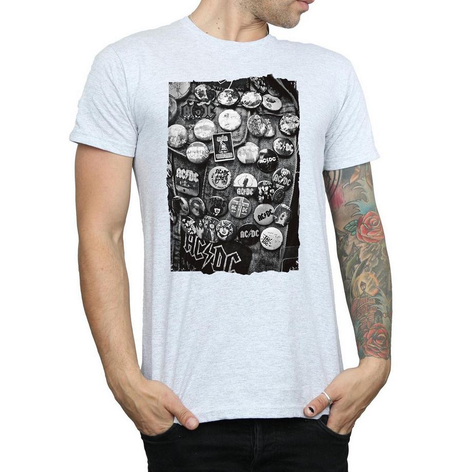 AC/DC ACDC Badges Print T-Shirt  