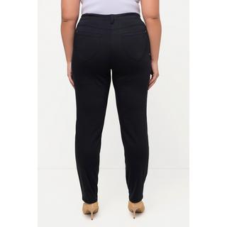 Ulla Popken  Pantalon Sophie à coupe 5 poches slim et broderie 