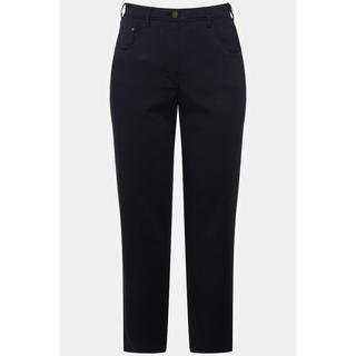 Ulla Popken  Pantalon Sophie à coupe 5 poches slim et broderie 