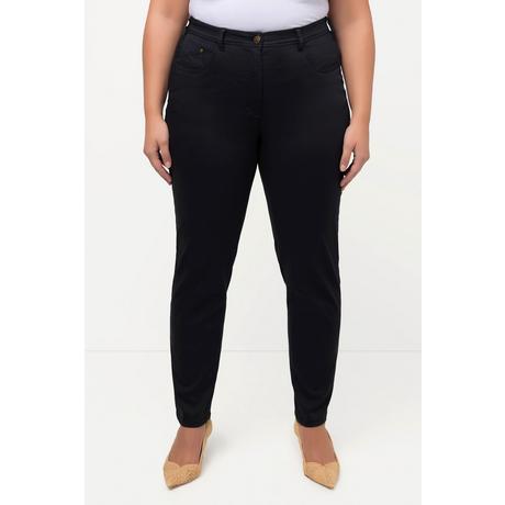 Ulla Popken  Pantalon Sophie à coupe 5 poches slim et broderie 