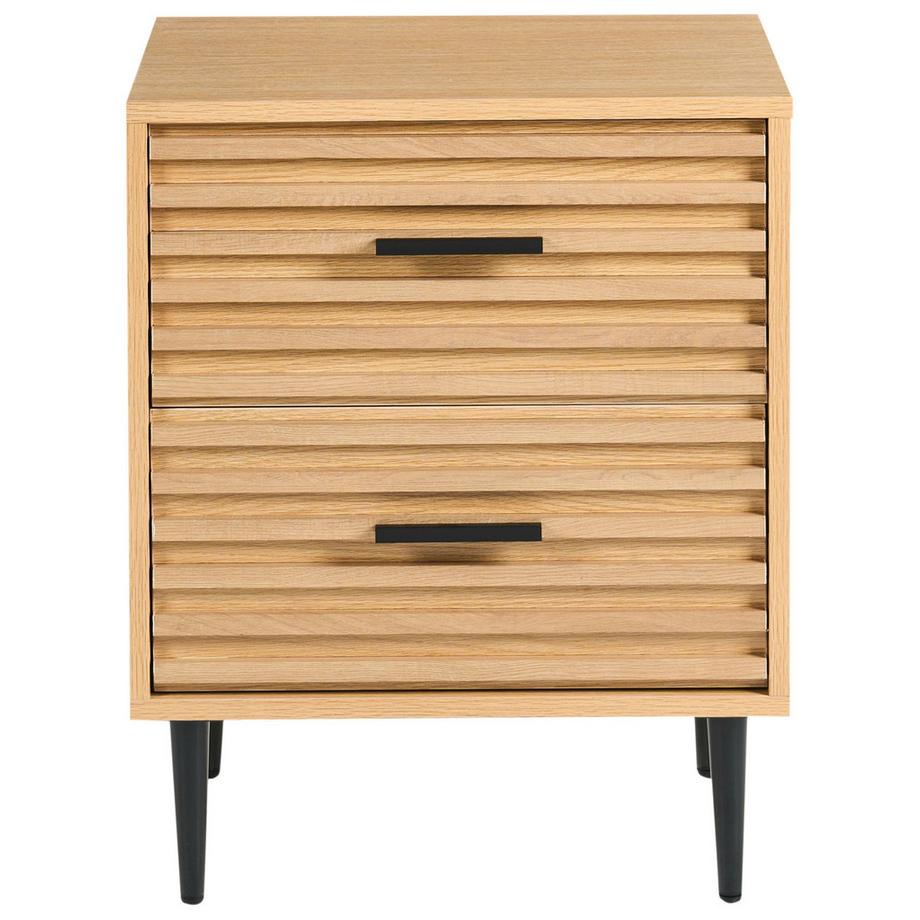 Beliani Comodino 2 cassetti en Fibra a media densità (MDF) Moderno KEITH  