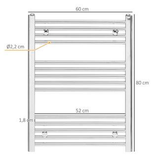 HOMCOM Radiateur sèche-serviettes  